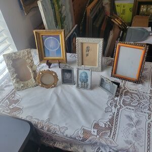 Lot of 8 Vintage Ornate Assorted Picture Photo Frames MCM Art Deco Gallery Wall